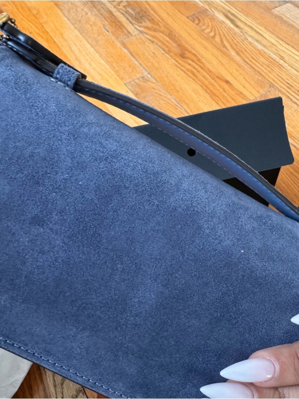 COACH blue Suede Crossbody with adjustable Strap - Picture 12 of 12